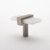 Sietto Hardware - Adjustable Collection - White Base Knob - Satin Nickel - K-1901