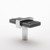 Sietto Hardware - Adjustable Collection - Slate Gray Base Knob - Polished Chrome - K-1902