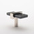 Sietto Hardware - Adjustable Collection - Slate Gray Base Knob - Polished Nickel - K-1902