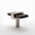 Sietto Hardware - Adjustable Collection - Black Base Knob - Satin Nickel - K-1903