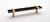 Sietto Hardware - Adjustable Collection - 7" Black Base Pull (c-c) - Satin Brass - P-1903-7