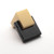 Sietto Hardware - Affinity Collection - Black Base Knob - Satin Brass - K-1203