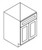 Forevermark Greystone Shaker Bath Cabinet-SVB1521-GS