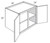 JSI Cabinetry Amesbury Mist Slab Kitchen Cabinet W3624-24-AM