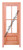 Prestige Entries - 4 Lite 1 Panel Single Square<br>Beveled or Flemish Insulated Glass<br>1 3/4" x 3'0" W x 8'0" H<br>Mahogany<br>Factory Pre-Hung with 6 9/16" Jambs