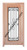 Prestige Entries - Full Lite with Grille and Glass 1 Lite Single Square<br>Cotswold Insulated Glass<br>1 3/4" x 3'0" W x 6'8" H<br>Mahogany<br>Factory Pre-Hung with 6 9/16" Jambs