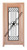 Prestige Entries - Full Lite with Grille and Glass 1 Lite Single Square<br>Reeded Insulated Glass<br>1 3/4" x 3'0" W x 6'8" H<br>Mahogany<br>Factory Pre-Hung with 6 9/16" Jambs