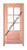 Prestige Entries - 6 Lite 1 Panel Single Square<br>Beveled Insulated Glass<br>1 3/4" x 3'6" W x 8'0" H<br>Mahogany<br>Factory Pre-Hung with 6 9/16" Jambs