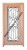 Prestige Entries - Full Lite with Grille and Glass 1 Lite 1 Panel Single Square<br>Bevel Insulated Glass<br>1 3/4" x 3'0" W x 8'0" H<br>Mahogany<br>Factory Pre-Hung with 4 9/16" Jambs