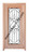 Prestige Entries - Full Lite with Grille and Glass 1 Lite 1 Panel Single Square<br>Aquatex Insulated Glass<br>1 3/4" x 3'0" W x 8'0" H<br>Mahogany<br>Factory Pre-Hung with 6 9/16" Jambs
