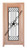 Prestige Entries - Full Lite with Grille and Glass 1 Lite 1 Panel Single Square<br>Reeded Insulated Glass<br>1 3/4" x 3'0" W x 8'0" H<br>Mahogany<br>Factory Pre-Hung with 6 9/16" Jambs