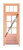 Prestige Entries - 6 Lite 1 Panel Transom Unit<br>Beveled Insulated Glass<br>1 3/4" x 3'0" W x 8'2" H<br>Mahogany<br>Factory Pre-Hung with 6 9/16" Jambs
