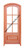 Prestige Entries - 6 Lite 1 Panel Single Arch Top<br>Beveled or Flemish Insulated Glass<br>1 3/4" x 3'0" W x 8'0" H<br>Mahogany<br>Factory Pre-Hung with 6 9/16" Jambs