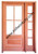 Prestige Entries - 4 Lite 1 Panel with 14 5 Lite 1 Panel Sidelite<br>Beveled Insulated Glass<br>1 3/4" x 4'2" W x 6'8" H Single door with Single Sidelite Sidelite Mahogany<br>Factory Pre-Hung with 6 9/16" Jambs