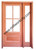 Prestige Entries - 4 Lite 1 Panel Single Sidelite Unit<br>Beveled or Flemish Insulated Glass<br>1 3/4" x 4'2" W x 8'0" H<br>Single/Double Sidelites Mahogany<br>Factory Pre-Hung with 4 9/16" Jambs