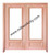 Prestige Entries - 3/4 Lite 1 Panel<br> Pattern Insulated Glass<br>1 3/4" x 6'0" W x 8'0" H<br>Mahogany<br>Factory Pre-Hung with 4 9/16" Jambs
