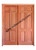 Prestige Entries - 6 Panel without Raised Moulding<br>Beveled Insulated Glass<br>1 3/4" x 6'0" W x 8'0" H<br>Mahogany<br>Factory Pre-Hung with 4 9/16" Jambs