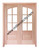 Prestige Entries - 6 Lite 1 Panel Square Top with Top Rail Arch<br>Beveled Insulated Glass<br>1 3/4" x 6'0" W x 6'8" H<br>Mahogany<br>Factory Pre-Hung with 4 9/16" Jambs