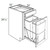 JSI Cabinetry Amesbury Mist Slab Kitchen Cabinet B18TR-DMK-AM