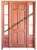 Prestige Entries - 6 Panel Raised Moulding Double Sidelite Unit<br>Beveled or Flemish Insulated Glass<br>1 3/4" x 5'4" W x 6'8" H<br>Single/Double Sidelites Mahogany<br>Factory Pre-Hung with 4 9/16" Jambs