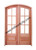 Prestige Entries - 6 Lite 1 Panel Arched Pair<br>Beveled or Flemish Insulated Glass<br>1 3/4" x 5'0" W x 8'0" H<br>Mahogany<br>Factory Pre-Hung with 4 9/16" Jambs