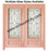 Prestige Entries -3/4 Lite <br>Decorative Triple Glazed Glass<br>1 3/4" x 5'0 W x 6'8 H 67 " Glass <br>Mahogany<br>Factory Pre-Hung with 4 9/16" Jambs