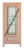 Prestige Entries - Full Lite with Decorative Glass 1 Lite 1 Panel Double Square<br>Decorative Insulated Glass<br>1 3/4" x 6'0" W x 8'0" H<br>Mahogany<br>Factory Pre-Hung with 4 9/16" Jambs