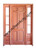 Prestige Entries - 6 Panel with Raised Moulding One Side with 14" 3 Lite Sidelite<br>1 3/4" x 5'4W x 6'8" H<br>Mahogany<br>Factory Pre-Hung with 6 9/16" Jambs