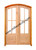 Prestige Entries - 4 Lite 1 Panel Arched Pair<br>Beveled Insulated Glass<br>1 3/4" x 5'0" W x 8'0" H<br>Alder<br>Factory Pre-Hung with 6 9/16" Jambs