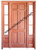 Prestige Entries - 6 Panel Raised Moulding Double Sidelite Unit<br>Beveled or Flemish Insulated Glass<br>1 3/4" x 5'4" W x 8'0" H<br>Single/Double Sidelites Mahogany<br>Factory Pre-Hung with 6 9/16" Jambs