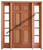 Prestige Entries - 6 Panel Raised Moulding Double Sidelite Unit<br>Beveled or Flemish Insulated Glass<br>1 3/4" x 5'4" W x 8'0" H<br>Single/Double Sidelites Mahogany<br>Factory Pre-Hung with 4 9/16" Jambs