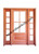 Prestige Entries - 4 Lite 1 Panel with 14 2 Lite 1 Panel Sidelites<br>Beveled Insulated Glass<br>1 3/4" x 5'4" W x 6'8" H Single/Double Sidelites Mahogany<br>Factory Pre-Hung with 6 9/16" Jambs