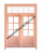 Prestige Entries - 6 Lite 1 Panel Double Transom Unit<br>Beveled Insulated Glass<br>1 3/4" x 5'4" W x 8'2" H<br>Mahogany<br>Factory Pre-Hung with 4 9/16" Jambs
