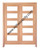 Prestige Entries - 5 Lite Square Top Modern TDL<br> Pattern Insulated Glass<br>1 3/4" x 6'0" W x 6'8" H <br>Mahogany<br>Factory Pre-Hung with 4 9/16" Jambs