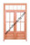 Prestige Entries - 4 Lite 1 Panel Double Transom Unit<br>Beveled Insulated Glass<br>1 3/4" x 5'0" W x 9'6" H<br>Mahogany<br>Factory Pre-Hung with 4 9/16" Jambs