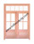 Prestige Entries - 4 Lite 1 Panel Double Transom Unit<br>Beveled Insulated Glass<br>1 3/4" x 6'0" W x 8'2" H<br>Mahogany<br>Factory Pre-Hung with 4 9/16" Jambs