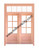 Prestige Entries - 6 Lite 1 Panel Double Transom Unit<br>Beveled Insulated Glass<br>1 3/4" x 5'0" W x 8'2" H<br>Mahogany<br>Factory Pre-Hung with 6 9/16" Jambs