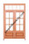 Prestige Entries - 6 Lite 1 Panel Double Transom Unit<br>Beveled Insulated Glass<br>1 3/4" x 5'0" W x 9'6" H<br>Mahogany<br>Factory Pre-Hung with 4 9/16" Jambs