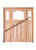 Prestige Entries - Top Rail Arch 3 Flat Panel Decorative Glass with Sidelites<br>Clear Flat Insulated Glass with Sidelites<br>1 3/4" x 5'4" W x 6'8" H Single/Double Sidelites Mahogany<br>Factory Pre-Hung with 4 9/16" Jambs