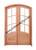 Prestige Entries - 6 Lite 1 Panel Curved Bars Arch Pair<br>Beveled Insulated Glass<br>1 3/4" x 5'0" W x 8'0" H<br>Mahogany<br>Factory Pre-Hung with 6 9/16" Jambs