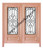 Prestige Entries - 3/4 Lite 1 Panel with Operable Iron Grill<br> Pattern Insulated Glass<br>1 3/4" x 6'0" W x 8'0" H<br>Mahogany<br>Factory Pre-Hung with 6 9/16" Jambs