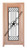 Prestige Entries - Full Lite with Grille and Glass 1 Lite 1 Panel Double Square<br>Reeded Insulated Glass<br>1 3/4" x 6'0" W x 8'0" H<br>Mahogany<br>Factory Pre-Hung with 6 9/16" Jambs