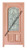 Prestige Entries - 2/3 Lite Arch Top Rail with Decorative Glass 1 Lite 2 Panel Single Square<br>Decorative Insulated Glass<br>1 3/4" x 3'0" W x 6'8" H<br>Mahogany<br>Ready to Assemble with 4 9/16" Jamb Kit