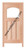 Prestige Entries - Craftsman Top Rail Arch 1 Lite 3 Panel Single Square<br>Beveled or Flemish Insulated Glass<br>1 3/4" x 3'0" W x 6'8" H<br>Mahogany<br>Ready to Assemble with 4 9/16" Jamb Kit