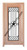 Prestige Entries - Full Lite with Grille and Glass 1 Lite Single Square<br>Clear Insulated Glass<br>1 3/4" x 3'0" W x 6'8" H<br>Mahogany<br>Ready to Assemble with 6 9/16" Jamb Kit
