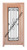 Prestige Entries - Full Lite with Grille and Glass 1 Lite Single Square<br>Cotswold Insulated Glass<br>1 3/4" x 3'0" W x 6'8" H<br>Mahogany<br>Ready to Assemble with 6 9/16" Jamb Kit