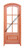 Prestige Entries - 6 Lite 1 Panel Arch Top<br>Beveled Insulated Glass<br>1 3/4" x 3'0" W x 8'0" H<br>Mahogany<br>Ready to Assemble with 4 9/16" Jamb Kit