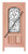 Prestige Entries - 2/3 Lite Arch Top Rail with Grille and Glass 1 Lite 2 Panel Single Square<br>Beveled or Flemish Insulated Glass<br>1 3/4" x 3'0" W x 6'8" H<br>Mahogany<br>Ready to Assemble with 4 9/16" Jamb Kit