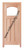 Prestige Entries - Craftsman Top Rail Arch 1 Lite 3 Panel Single Square<br>Beveled or Flemish Insulated Glass<br>1 3/4" x 3'0" W x 8'0" H<br>Mahogany<br>Ready to Assemble with 6 9/16" Jamb Kit