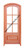 Prestige Entries - 6 Lite 1 Panel Single Arch Top<br>Beveled or Flemish Insulated Glass<br>1 3/4" x 3'0" W x 8'0" H<br>Mahogany<br>Ready to Assemble with 6 9/16" Jamb Kit